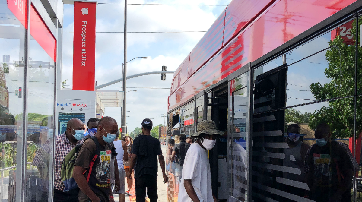Riders boarding Prospect MAX